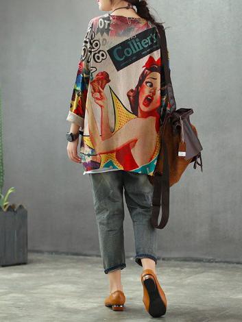 Vintage Loose Sweater Tops