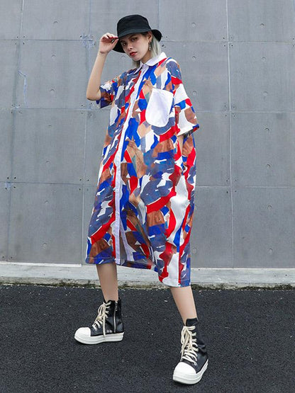Colorful Cube Long Dress