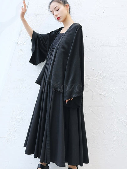 Loose Retro Shawl Cover-up