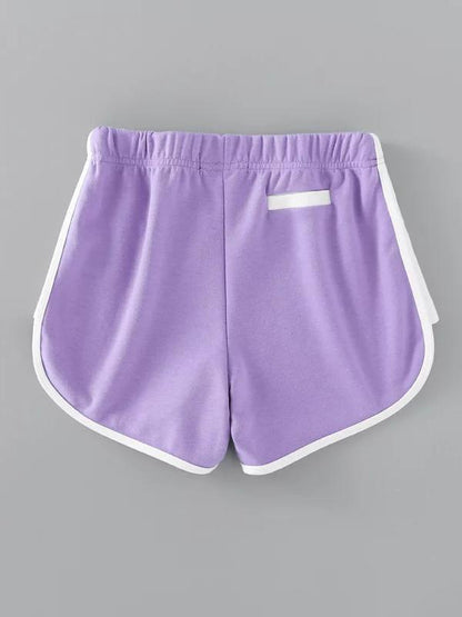 Two Tone Contrast Trim Sport Shorts