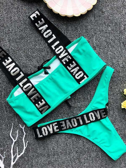 Lace-up Bikinis Swimwear