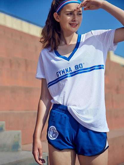 V-neck Hollow Sports Tees