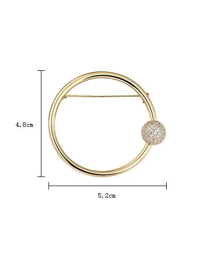 Round Succinct Brooch