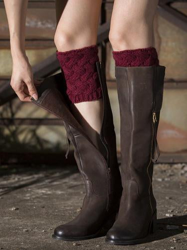 Popular Solid Color Twist Leg&Ankle Warmers