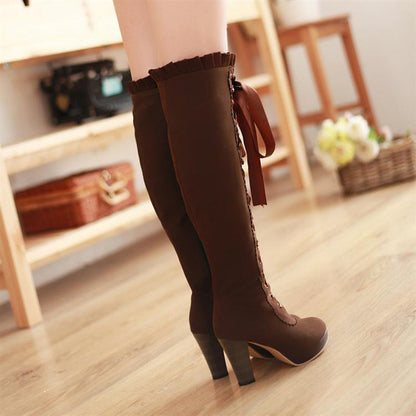Lady Bow high boots