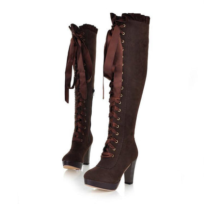 Lady Bow high boots
