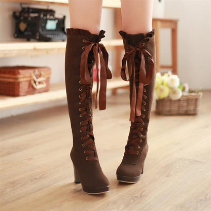 Lady Bow high boots