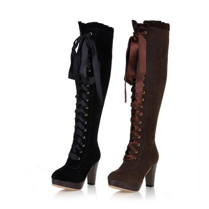 Lady Bow high boots