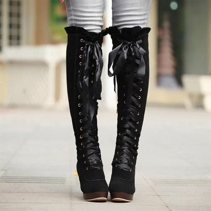 Lady Bow high boots