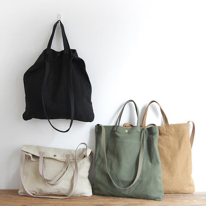 Canvas Simple Crossbody Bag Lightweight Handbag