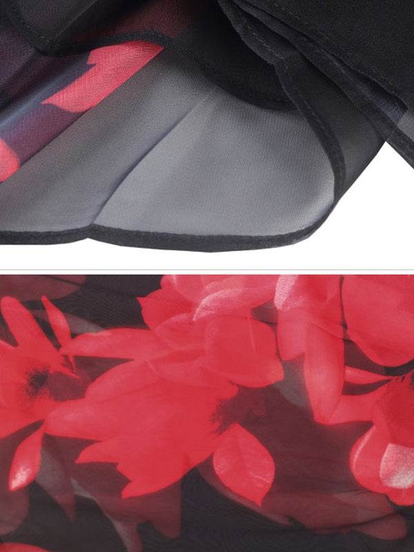 Original Loose Tencel Floral Printed Shirt Top