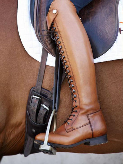 Vintage Rivet Knee High Boots