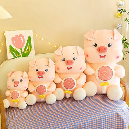 35-55cm lovely Plush Toy Cute Pink pig  Doll Cartoon Animal pig Cloth Doll   Lucky Cabbage lollipops Christmas Birthday Gift