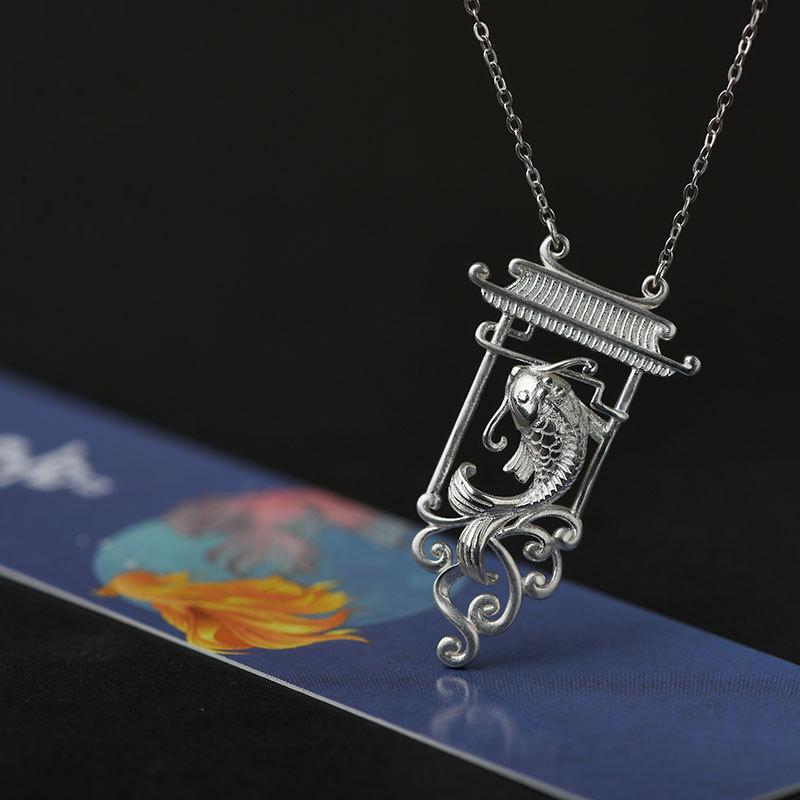 Buykud Casual Fashion Carp And Door Pendant Necklace