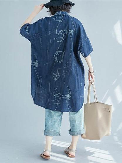 Loose Cropped Polo Shirt