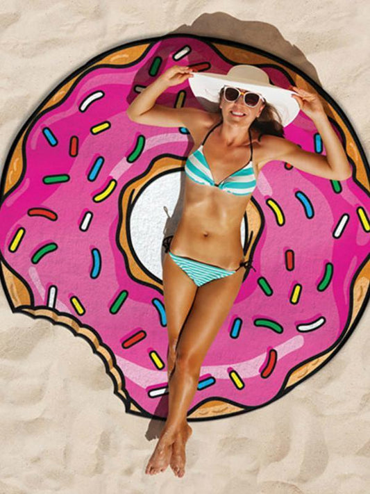 Delicious Haughnut Vacation Round Scarve Shawl Beach Mat