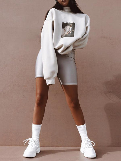 Solid Elastic Sport Shorts
