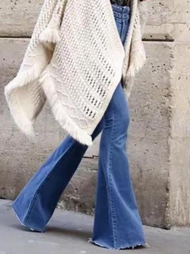 Elastic Bell-bottoms Jean Pants Bottoms