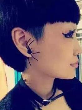 Punk Wacky Black Spider Earring Accessories