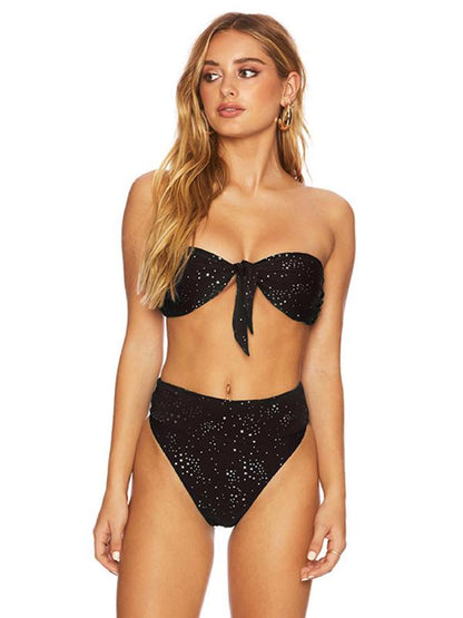 Bandeau High Waisted Bikinis Swimwear