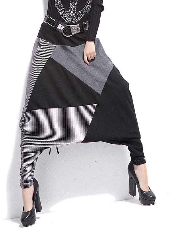 Split-joint Drop-crotch Casual Pants