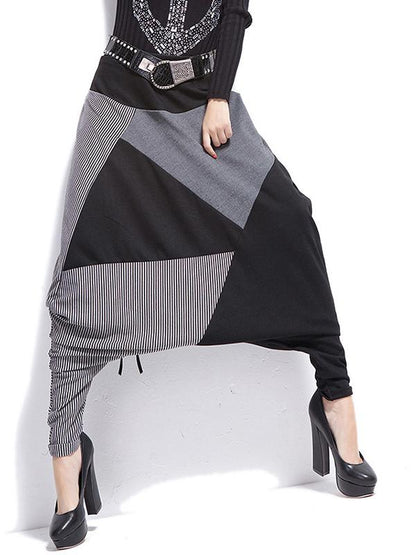 Split-joint Drop-crotch Casual Pants