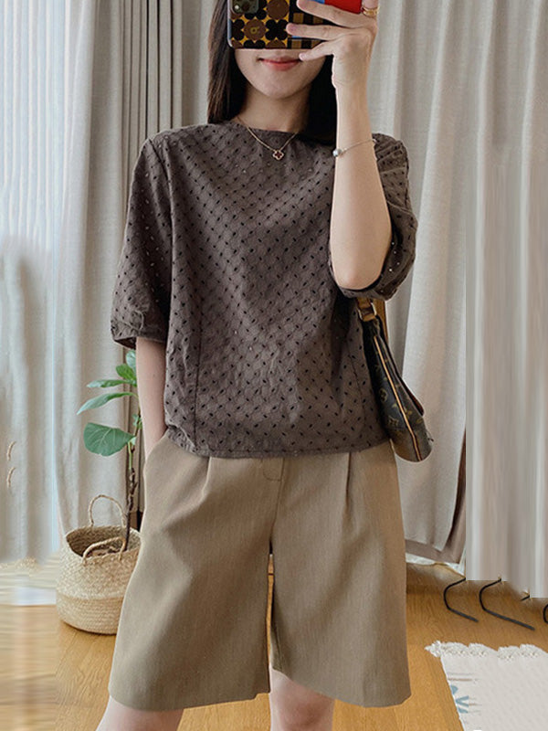 Original Pleats Empire Solid Wide Leg Shorts