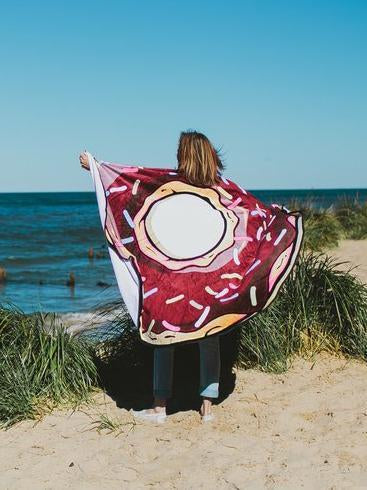 Bohemia Doughnut Pattern Round Shawl Beach Mat Yoga Mat