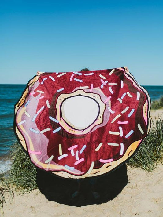 Bohemia Doughnut Pattern Round Shawl Beach Mat Yoga Mat