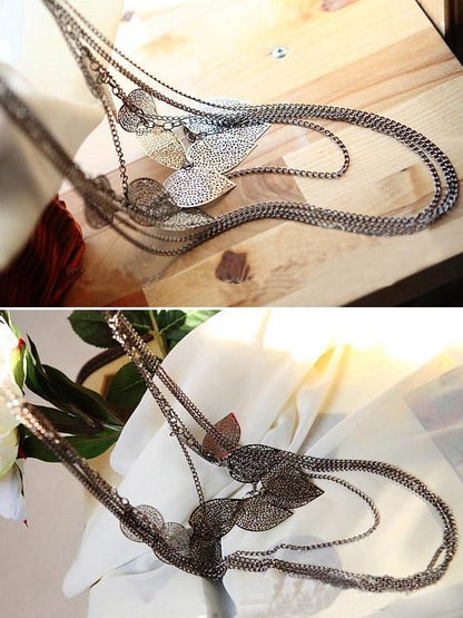 Bohemia Leaves Decorated Necklace Accessories