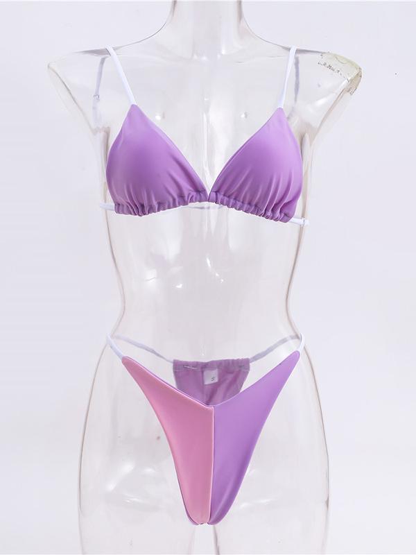 Triangle Split-Joint Split Bikini Swimsuit