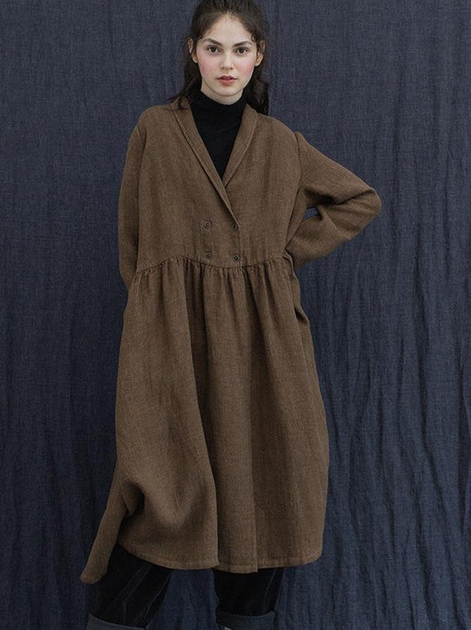 Retro Linen Long Dress