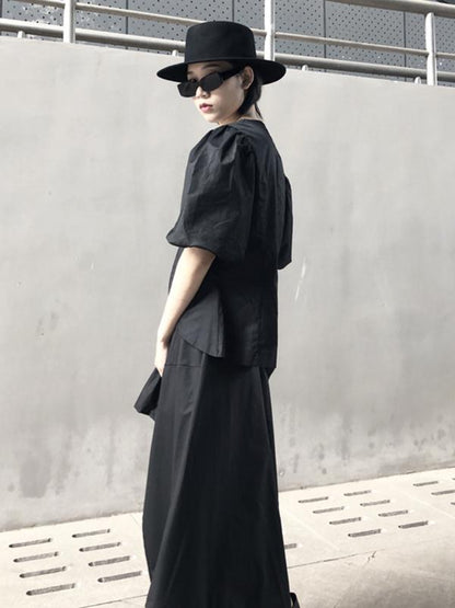 Asymmetric Ruffled Mermaid Skirt