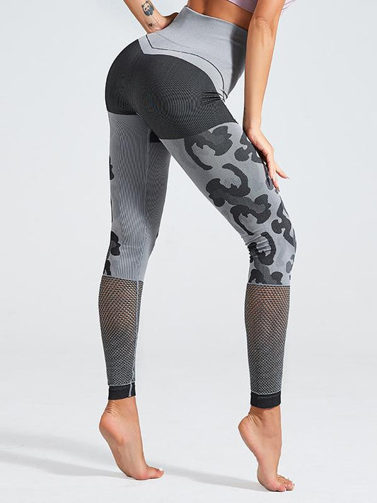 Camouflage Split-Joint  High-Waisted Sports Leggings
