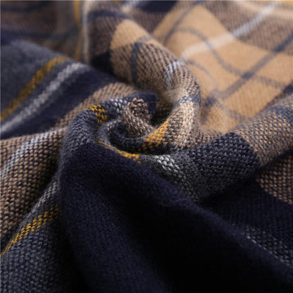7 COLOR Imitation cashmere warm shawl plaid big square scarf