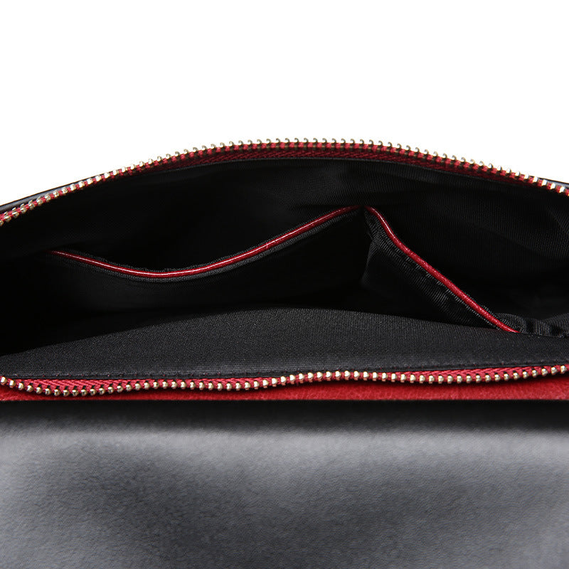 genuine leather-in-water wax cowhide handbag