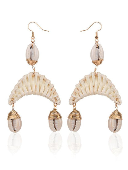 Rattan Shell Conch Earring Accessories