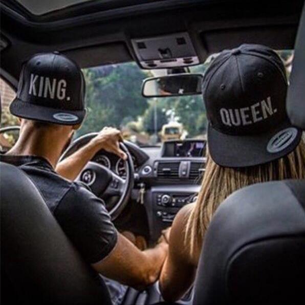 Fashion KING QUEEN Couple Cap Three Colors to Choose