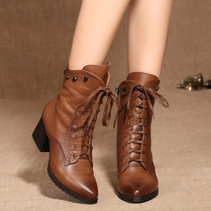 Fashion Cowhide short boots