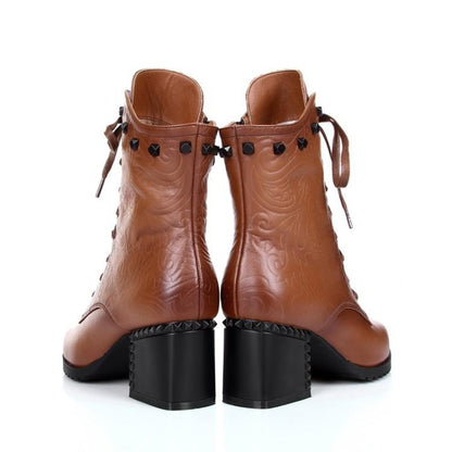 Fashion Cowhide short boots