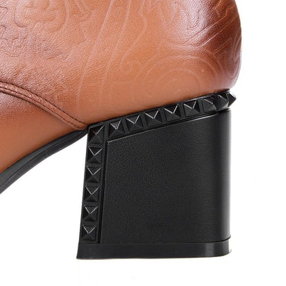 Fashion Cowhide short boots