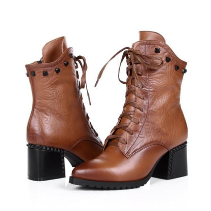Fashion Cowhide short boots
