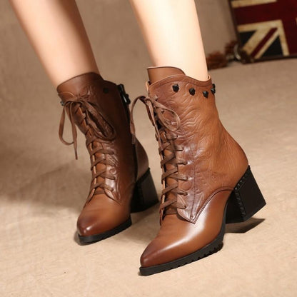Fashion Cowhide short boots