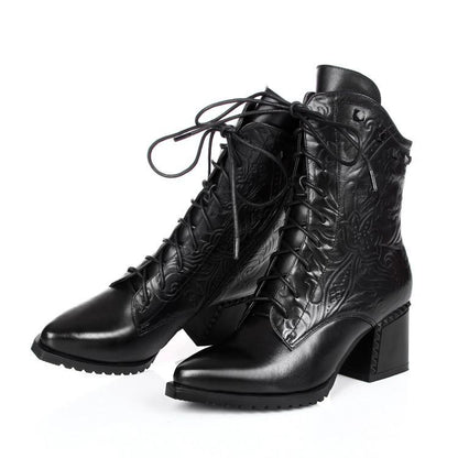 Fashion Cowhide short boots