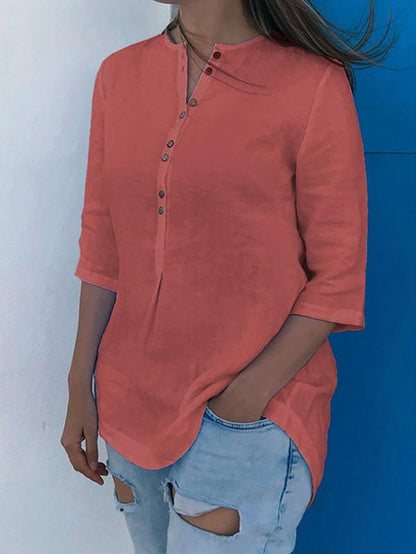 Cropped Half Sleeve Blouses&Shirts Top