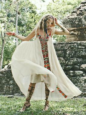 Bohemia Flower Spaghetti-neck Beach Long Dress