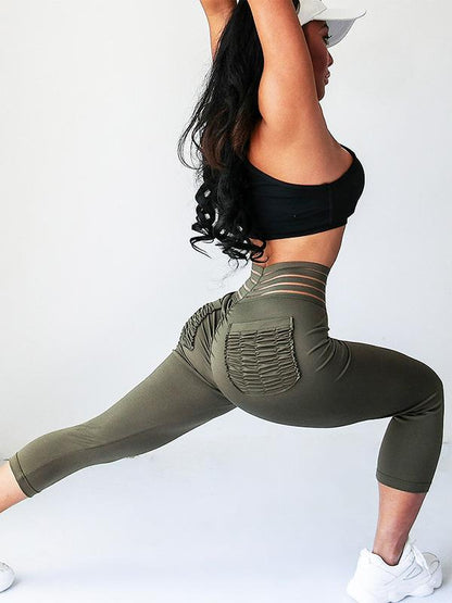 Hollow Back Pocket Yoga Leggings