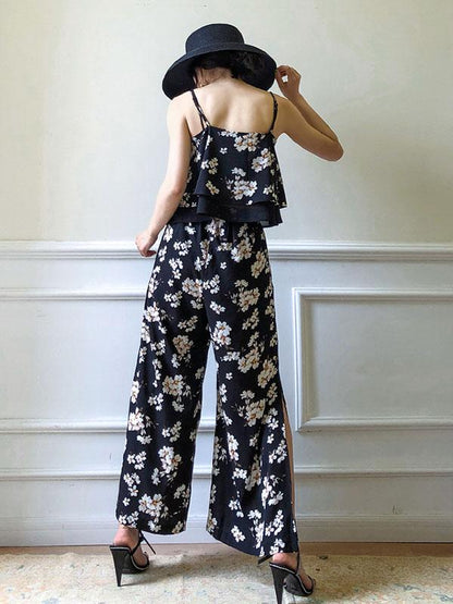 Casual Floral Split-side Suits