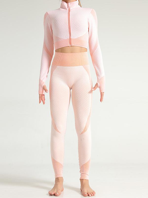 Long Sleeve Gym Sport Hoodie And Leggings Suit