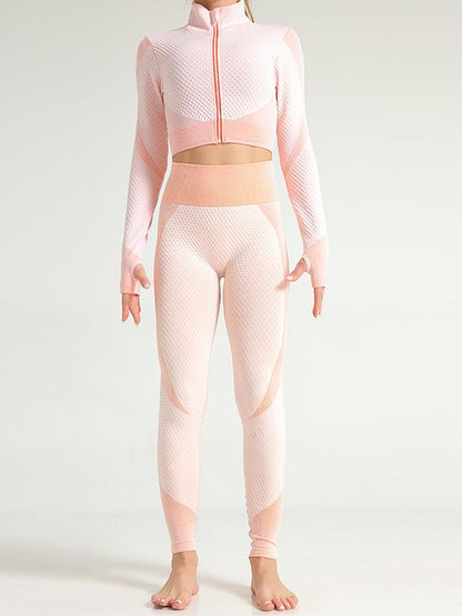 Long Sleeve Gym Sport Hoodie And Leggings Suit